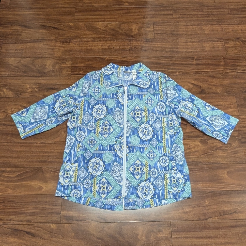 Chico's Multicolor Patterned Jacket - image 1